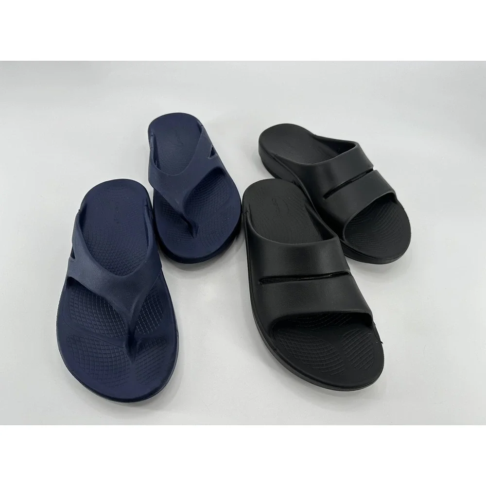 LOT OF 2 OOFOS UNISEX ADULTS SIZE M'S 8-‎ W'S 11 BLACK/NAVY BLUE EU 42